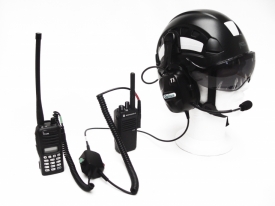 Système de communication anti bruit avec casque de protection.