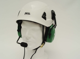 Micro casque anti-bruit.