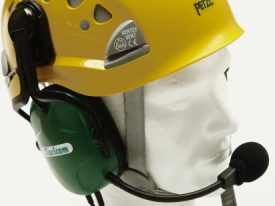 Système de communication anti-bruit sur casque Petzl Alvéo